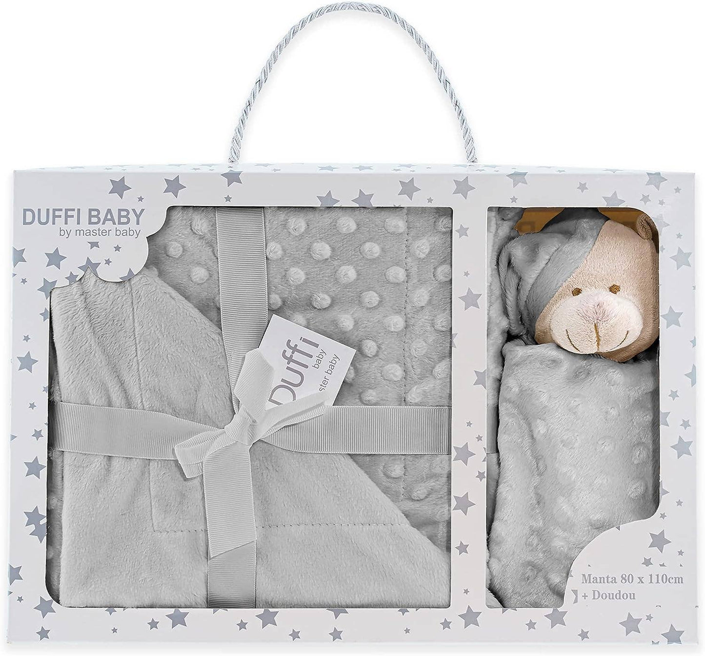 Ultra-Soft Double-Sided Baby Blanket and Teddy Set for Gentle Comfort