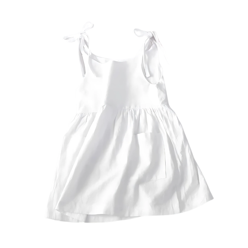 White summer dress on a white background