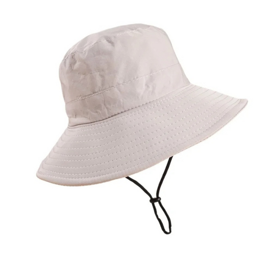 Beige Sunshield hat on a white background