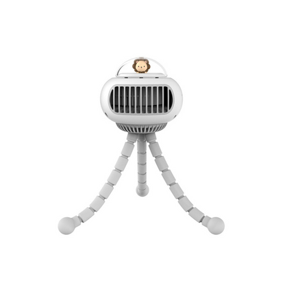 White baby monitor with a monkey design on a white background