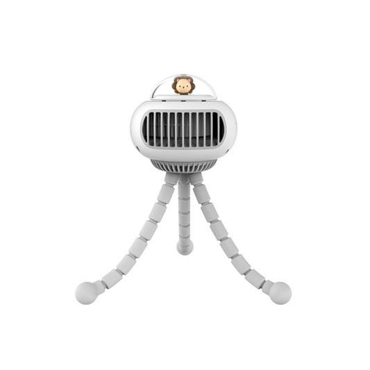 White baby monitor with a monkey design on a white background