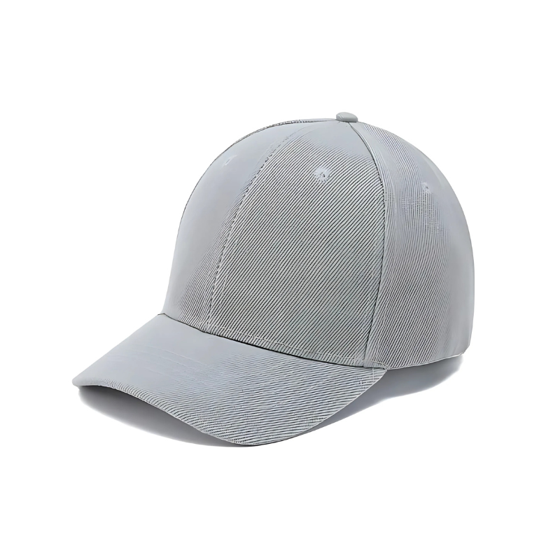 Gray baseball cap on a white background