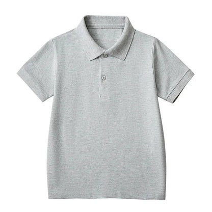 Gray polo shirt on a white background