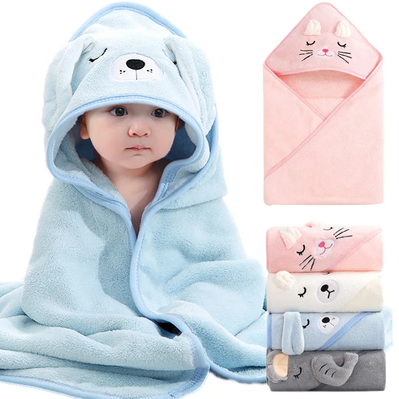 Blue baby wrap, wrapped on a baby on a white background