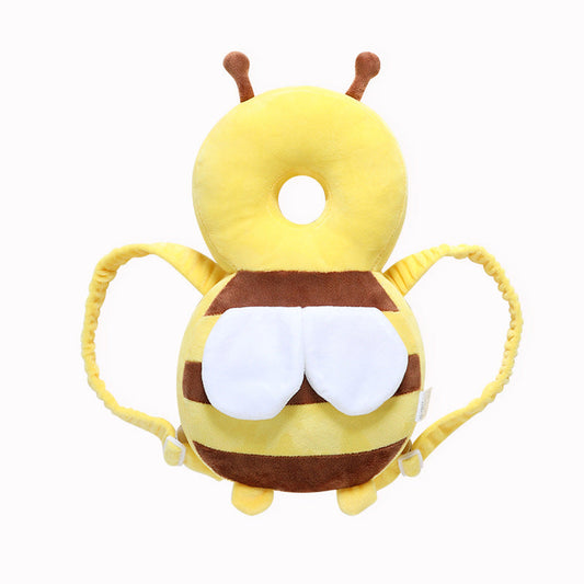 Lightweight infant fall protection pillow in adorable bee design for baby head safety