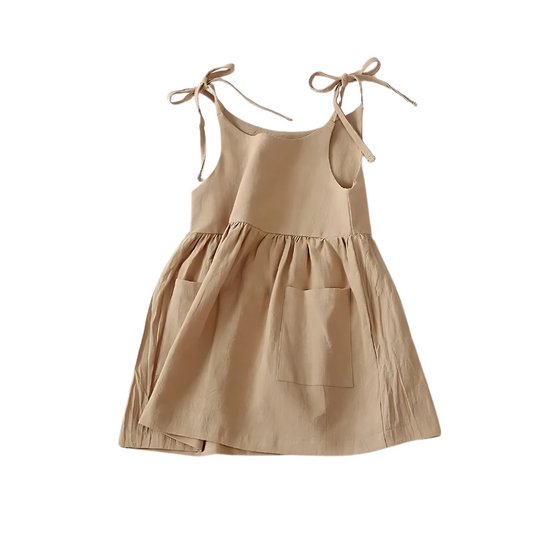 BreezyBloom Summer Dress - Lightweight Cotton Sundress for Girls on a white background