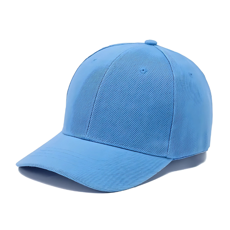 Blue baseball cap on a white background