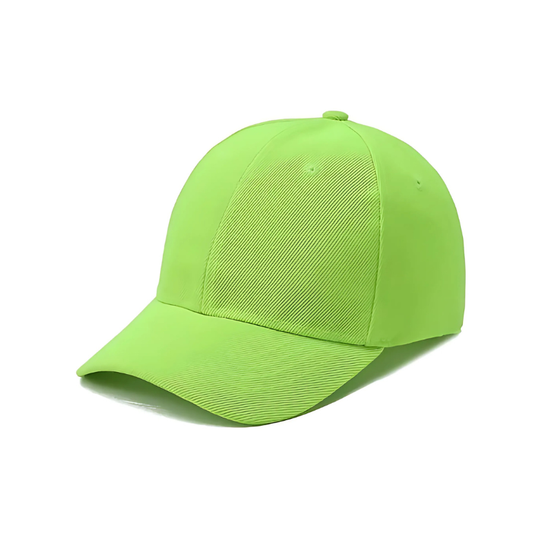 Green baseball cap on a white background