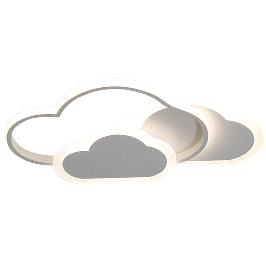 Cloud-shaped ceiling light fixture on a white background