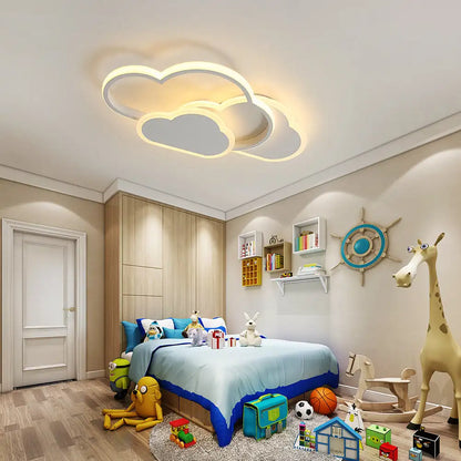 Children's bedroom with MoodCloud, cloud-shaped ceiling light fixture