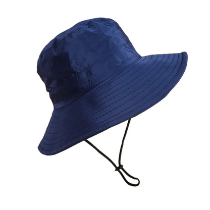 Navy hat on a white background