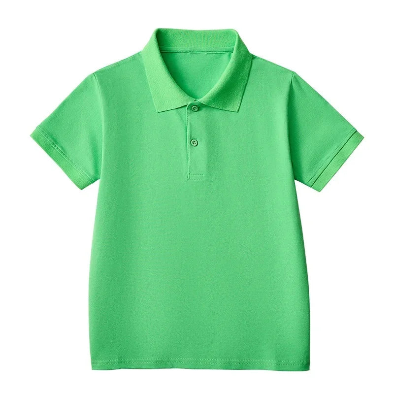 Green polo shirt on a white background