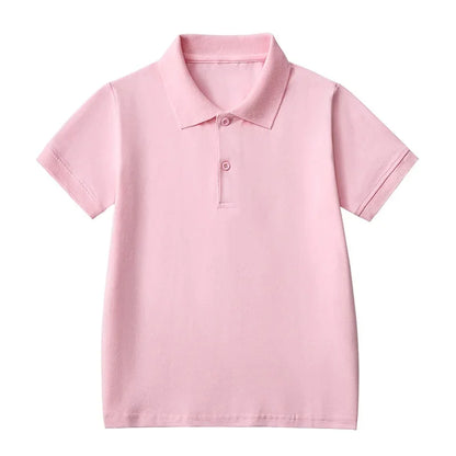 Pink polo shirt on a white background