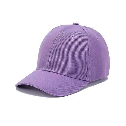 Purple baseball cap on a white background
