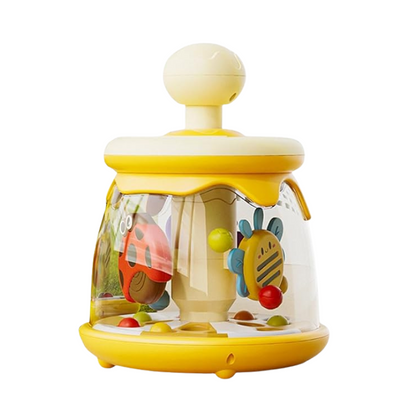TwirlBugs Colorful baby toy with various shapes and textures on a white background