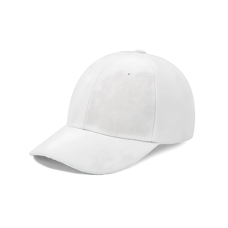 White baseball cap on a white background