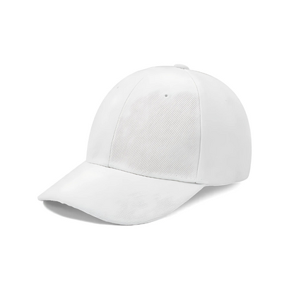 White baseball cap on a white background