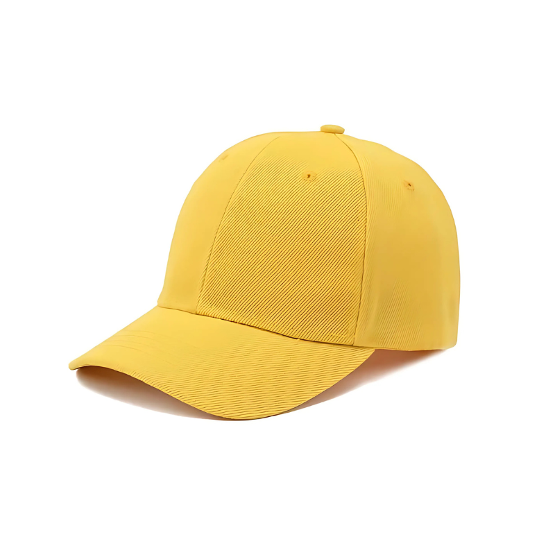 Yellow baseball cap on a white background